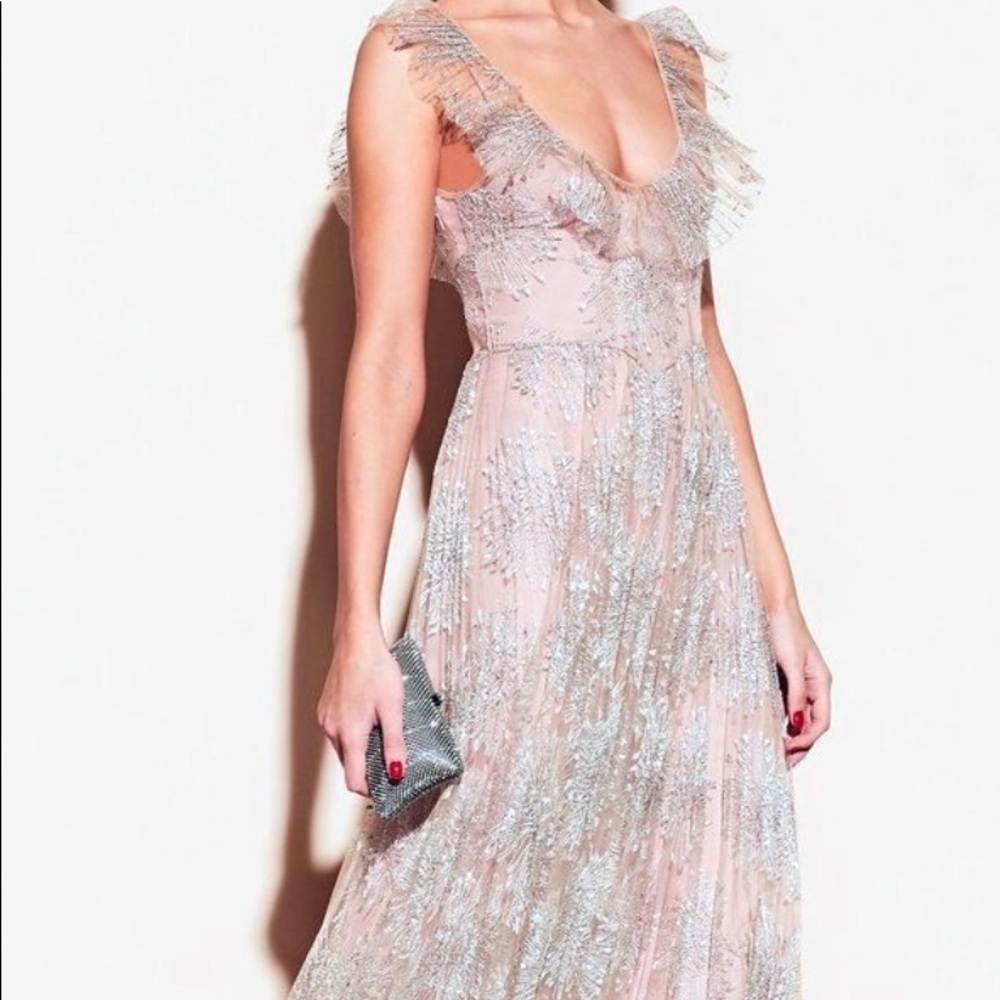 fleur du mal Pleated Tulle Gown With Slip Size 6